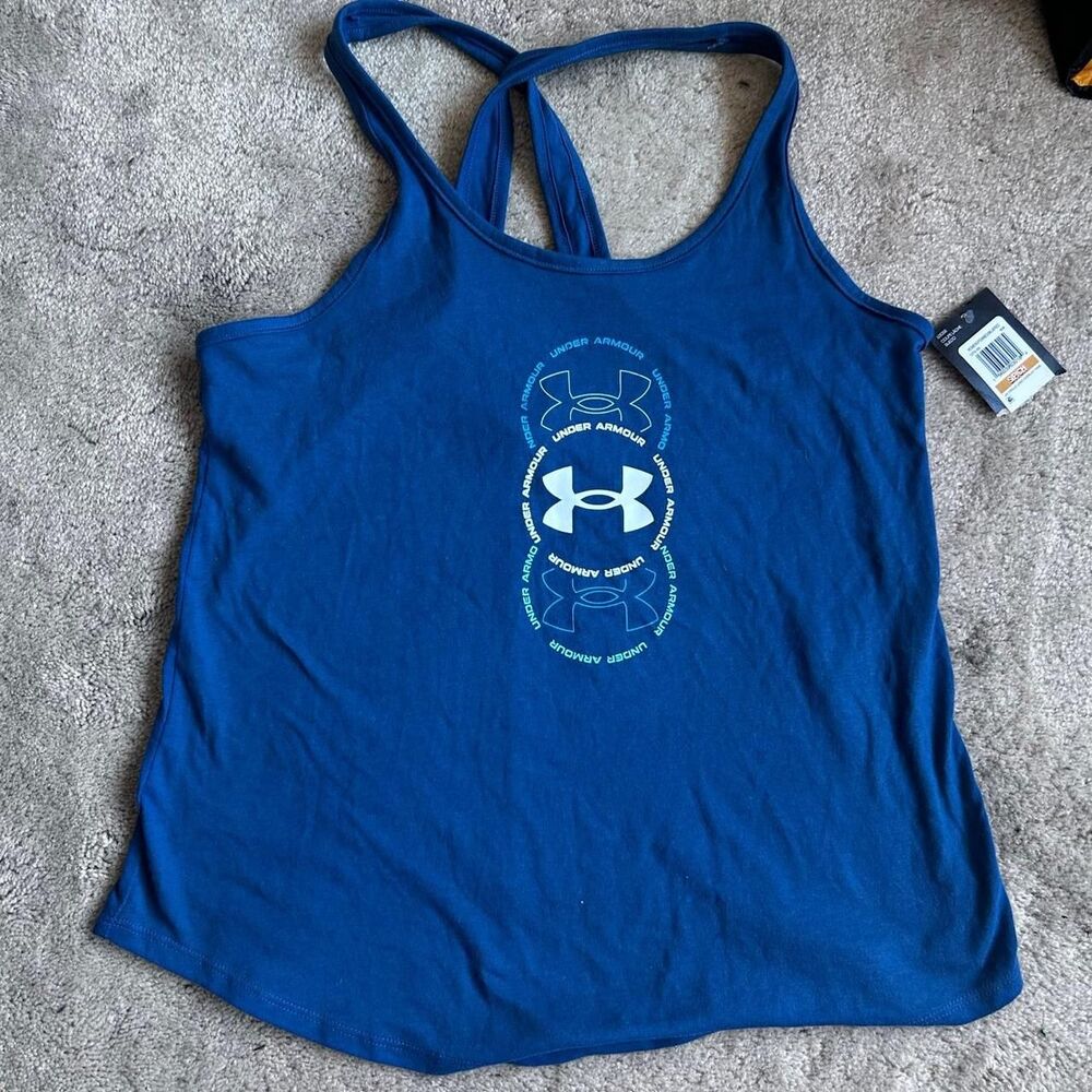 Under-armour Women's‎ Blue Cross body tank NWT small